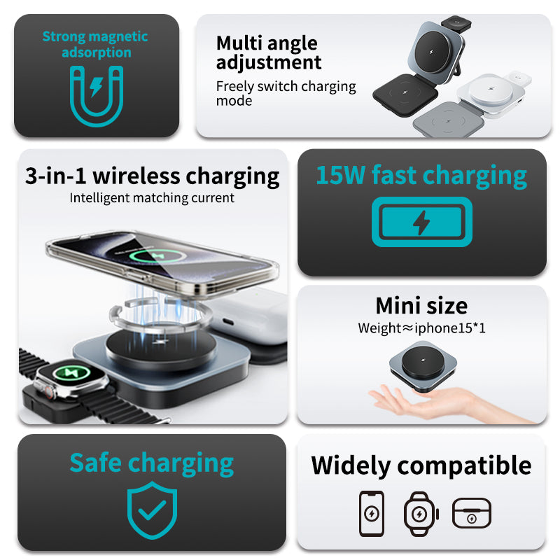 Kutary T11 3-in-1 Wireless Charger