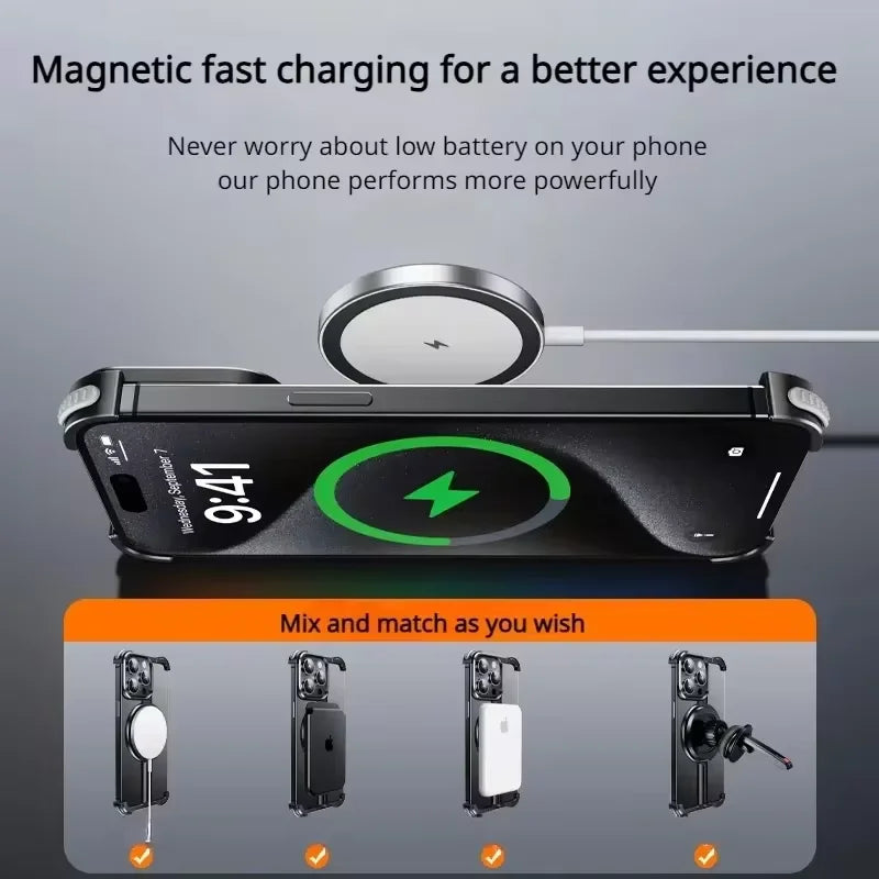 Kutary T Magnetic Metal Case For iPhone
