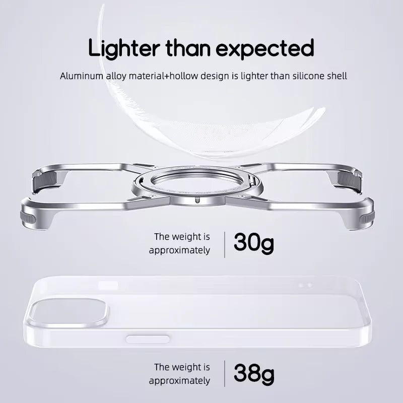 Kutary O Magnetic Metal Case For iPhone