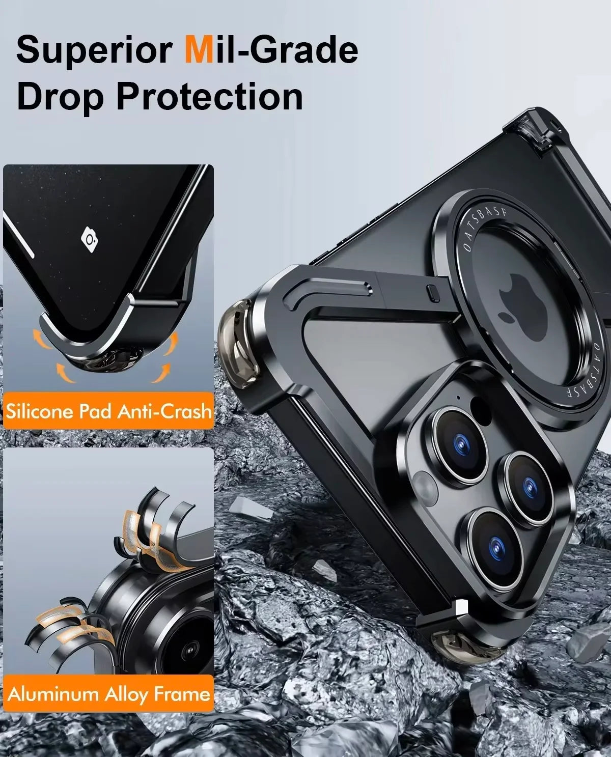 Kutary Z Magnetic Metal Case For iPhone
